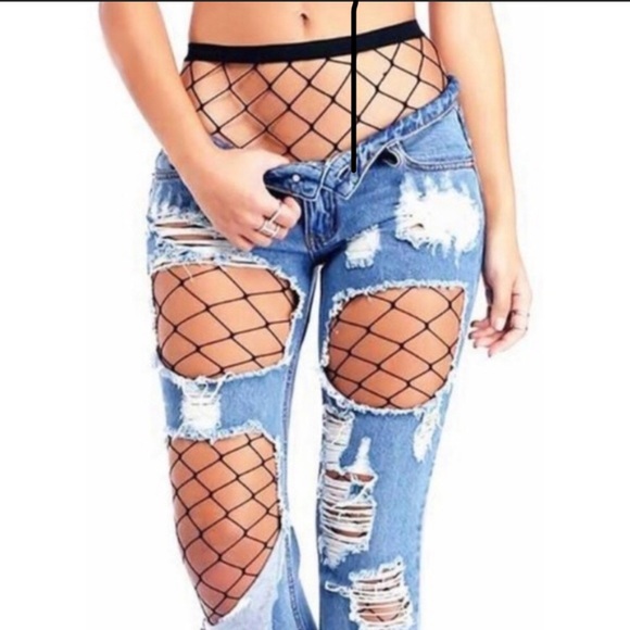 Fishnet Stoc out sexy pantyhose female Mesh black - Picture 6 of 6